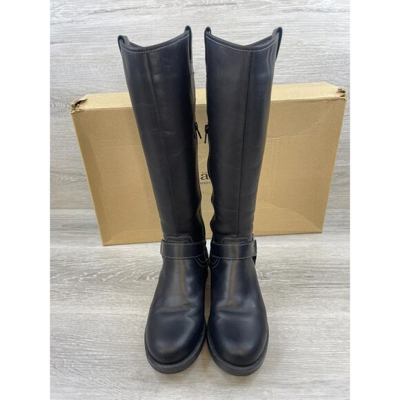 Taos Runaway Women's 6.5 Black Riding Leather Boot Equestrian Knee High Western - Picture 3 of 15
